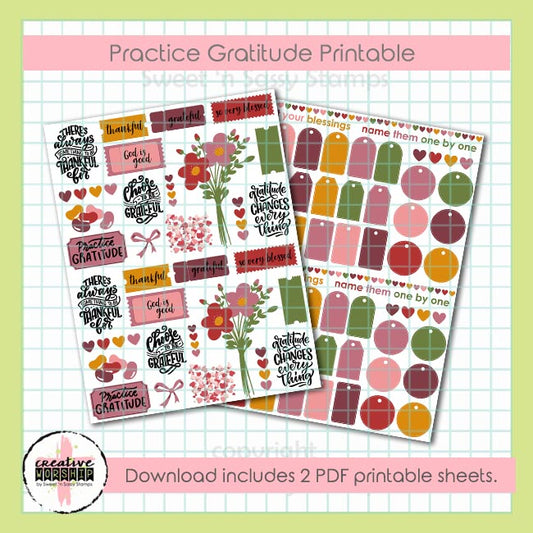 Practice Gratitude Printable PDF