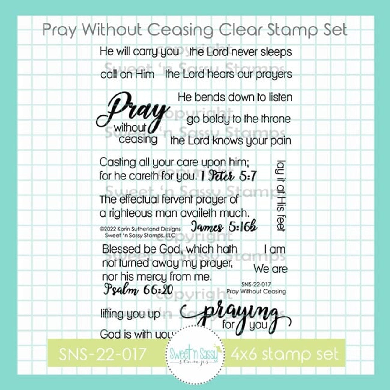 Pray Without Ceasing Clear Stamp Set