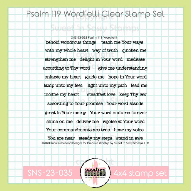 Psalm 119 Wordfetti Clear Stamp Set