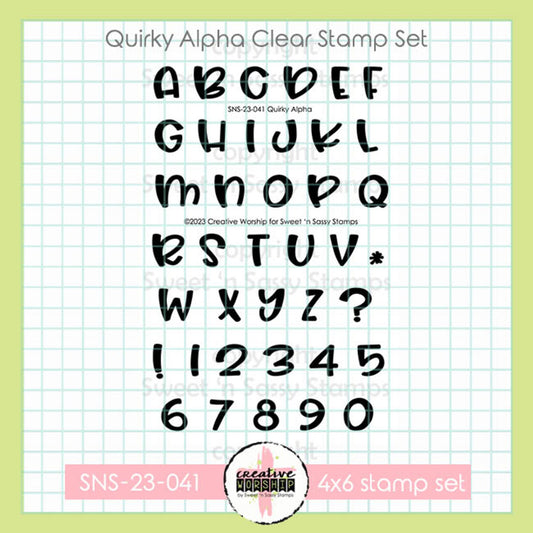 Quirky Alpha Clear Stamp Set