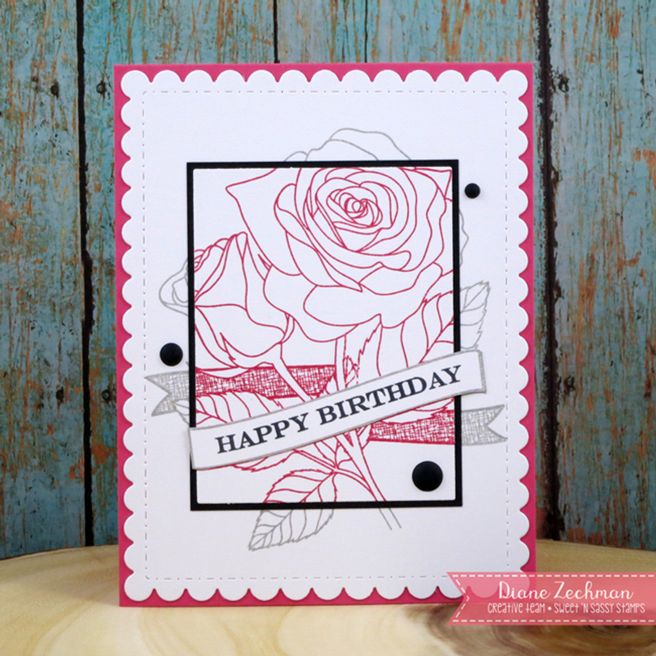 Rose Banner Clear Stamp Set