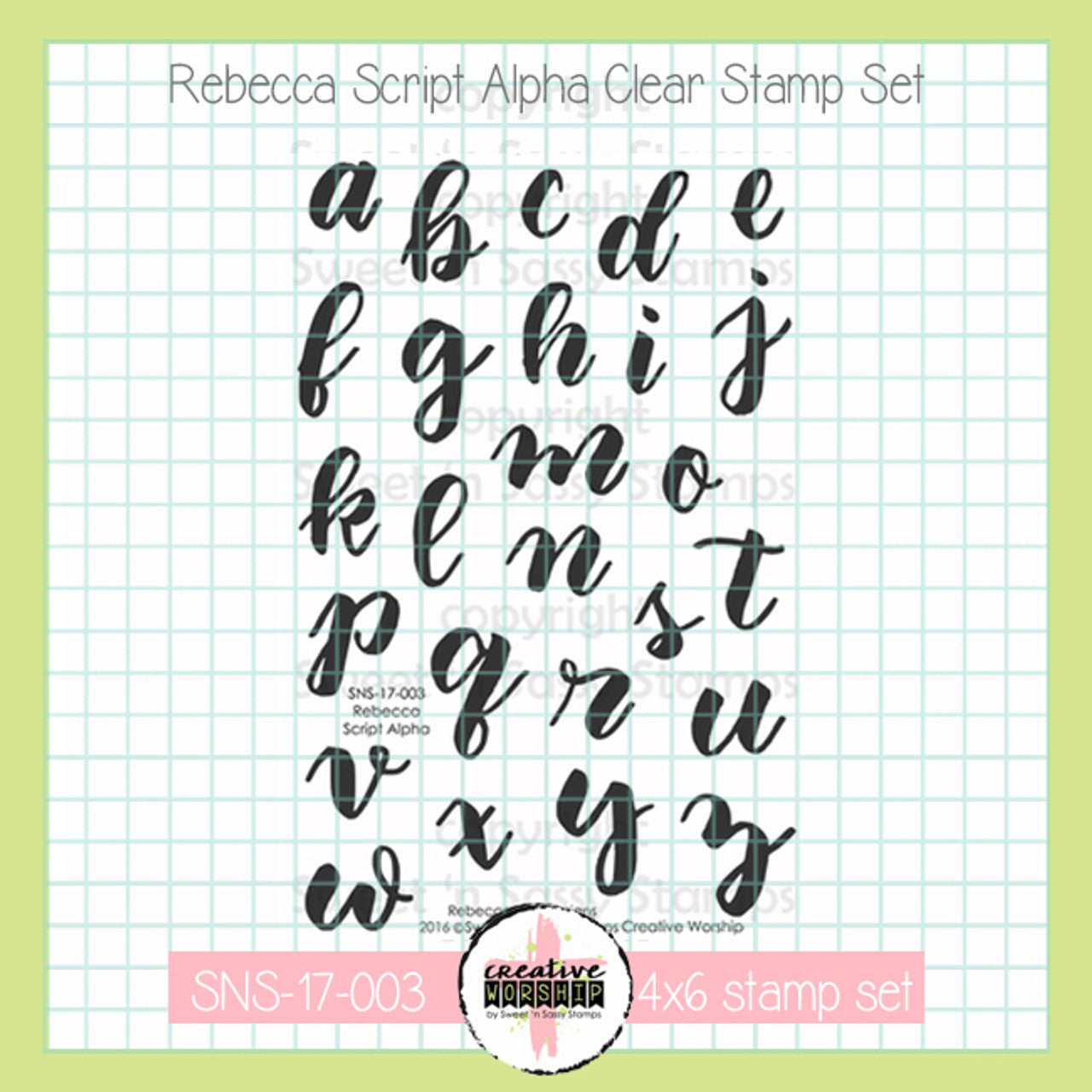 Rebecca Script Alpha Clear Stamp Set