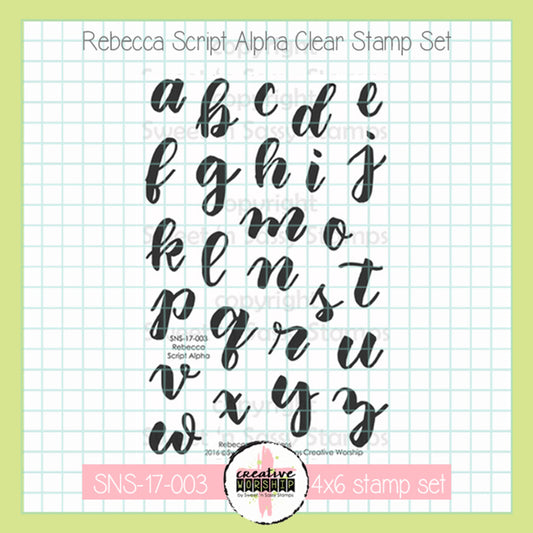 Rebecca Script Alpha Clear Stamp Set