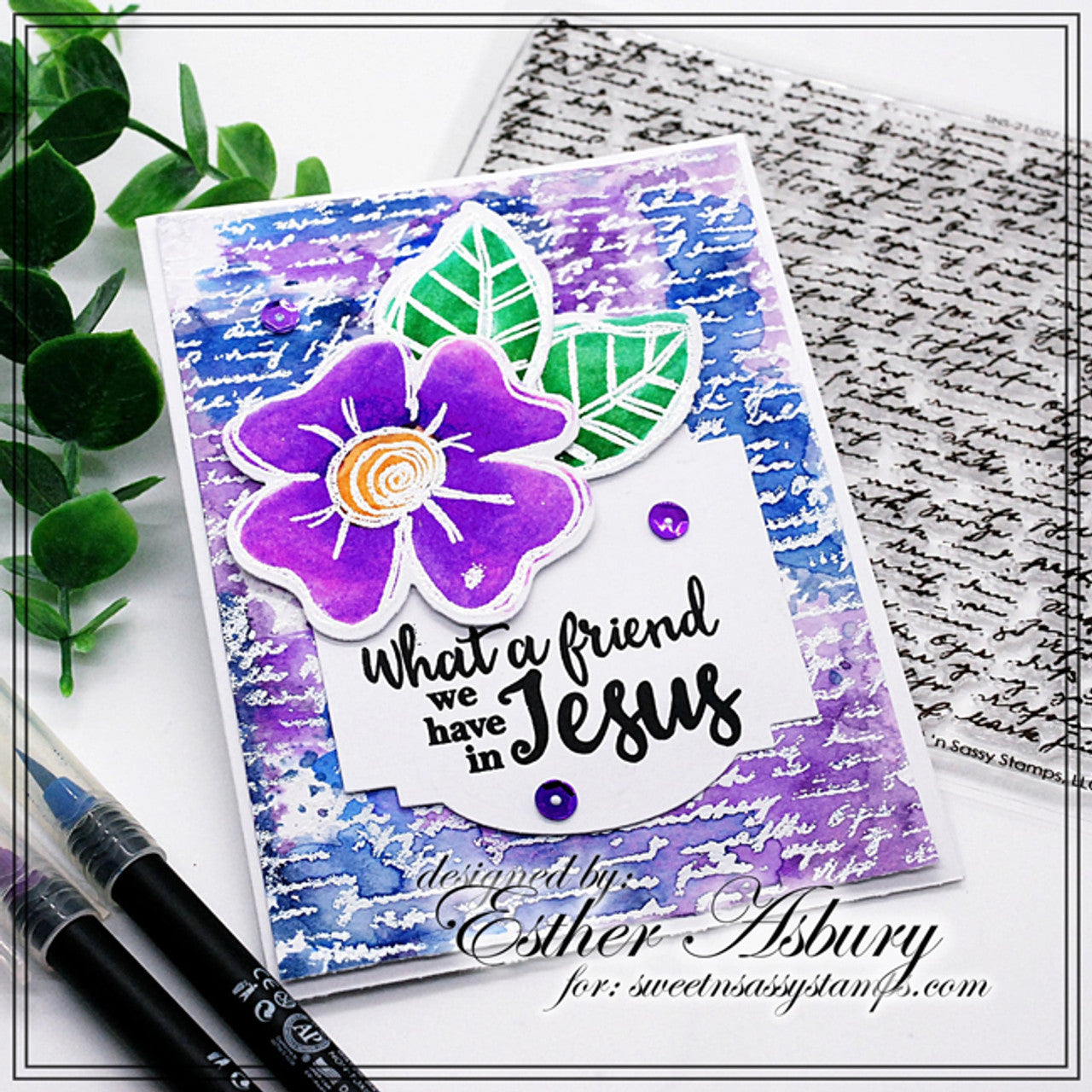 Scribble Flowers Clear Stamp Set