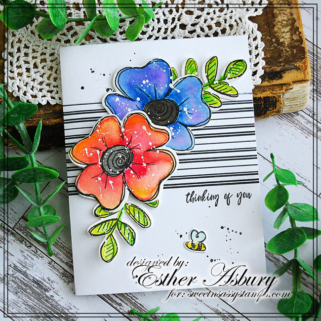 Scribble Flowers Clear Stamp & Die Bundle