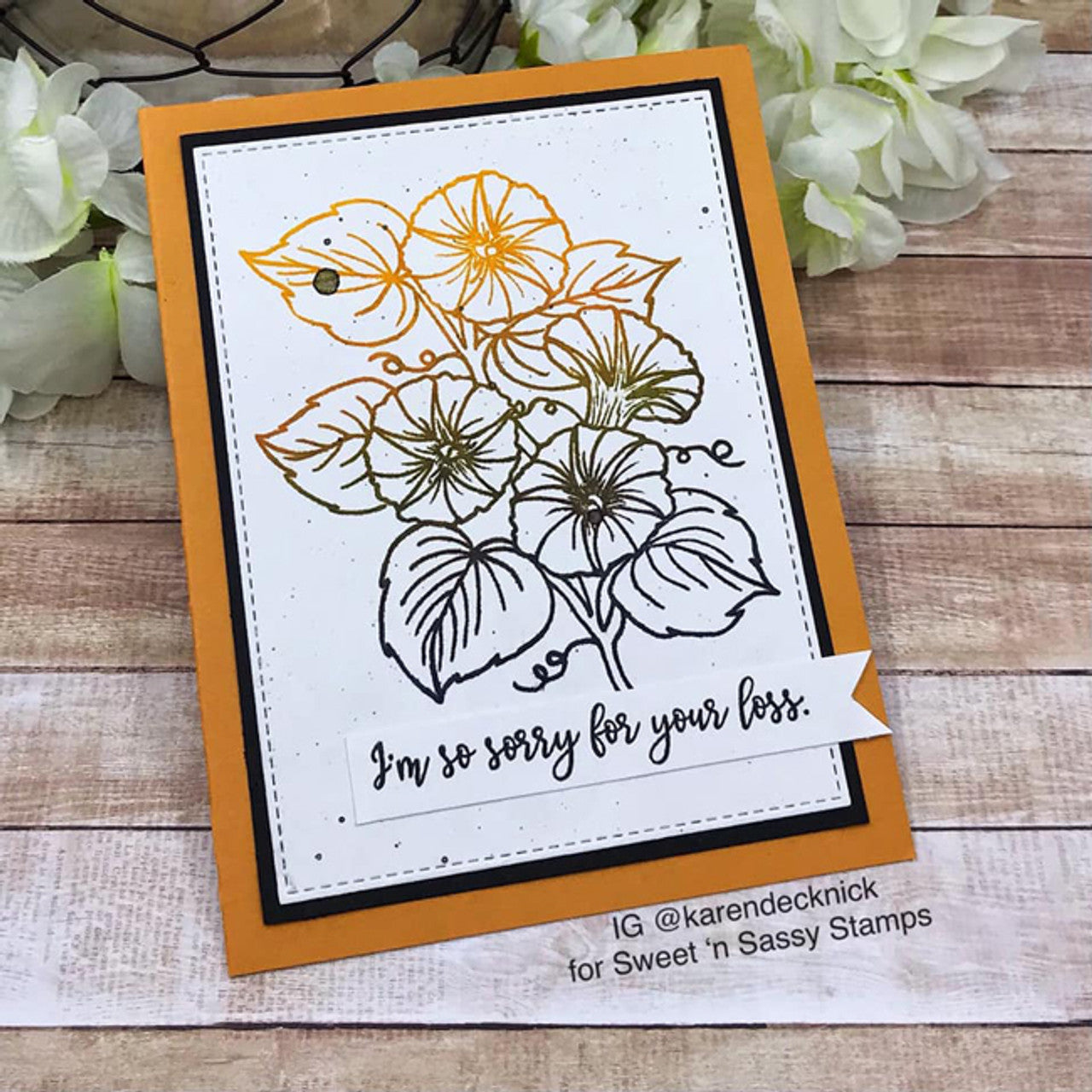 Sympathy Morning Glories Clear Stamp Set