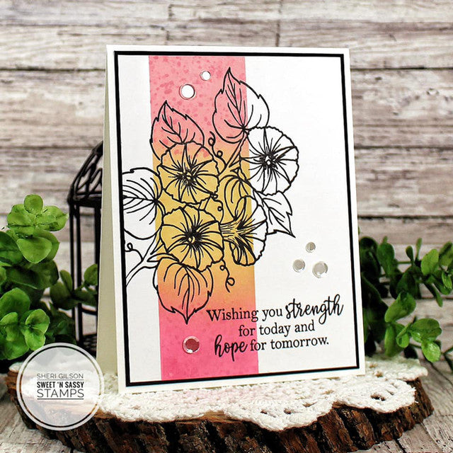 Sympathy Morning Glories Clear Stamp Set