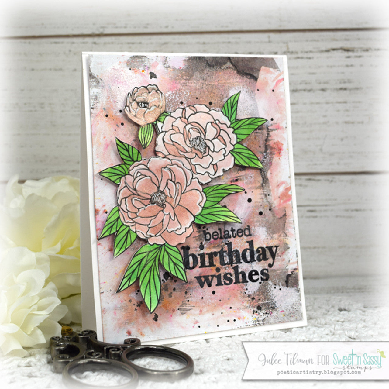 Peony Cluster Clear Stamp Set