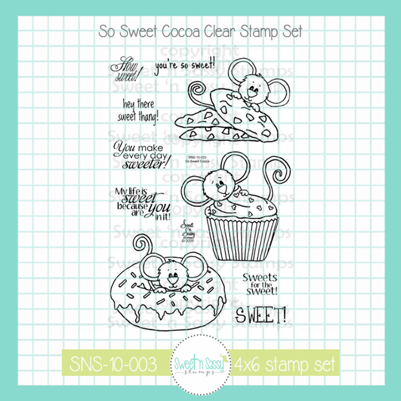 So Sweet Cocoa Clear Stamp Set