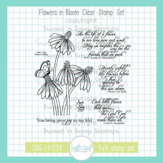 Flowers in Bloom Clear Stamp Set