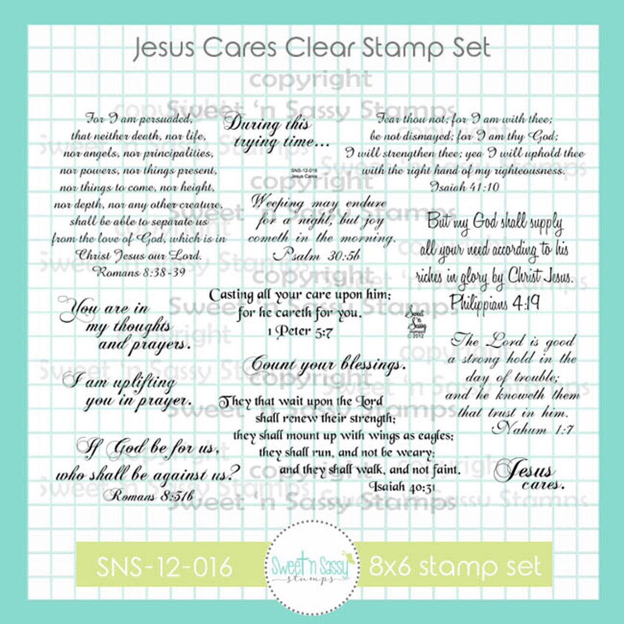 Jesus Cares Clear Stamp Set