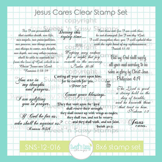 Jesus Cares Clear Stamp Set