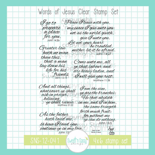 Words of Jesus Clear Stamp Set