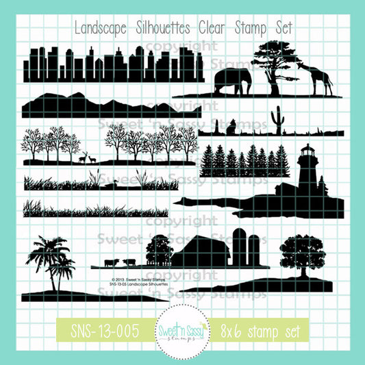 Landscape Silhouettes Clear Stamp Set