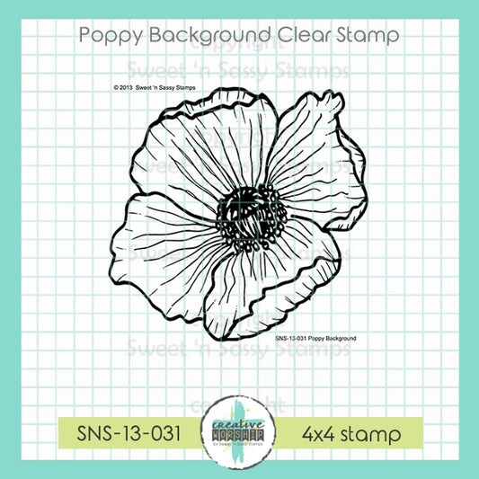 Poppy Background Clear Stamp