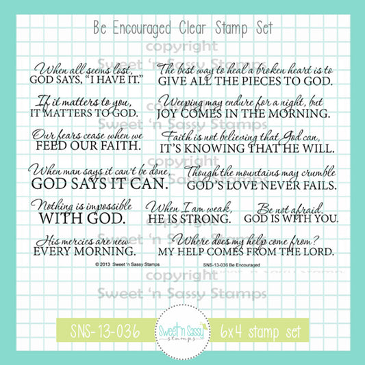 Be Encouraged Clear Stamp Set