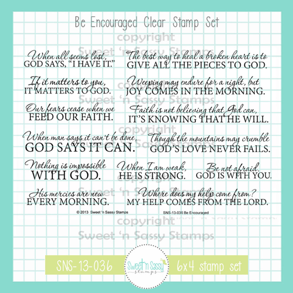 Be Encouraged Clear Stamp Set – Creative Worship Stamps