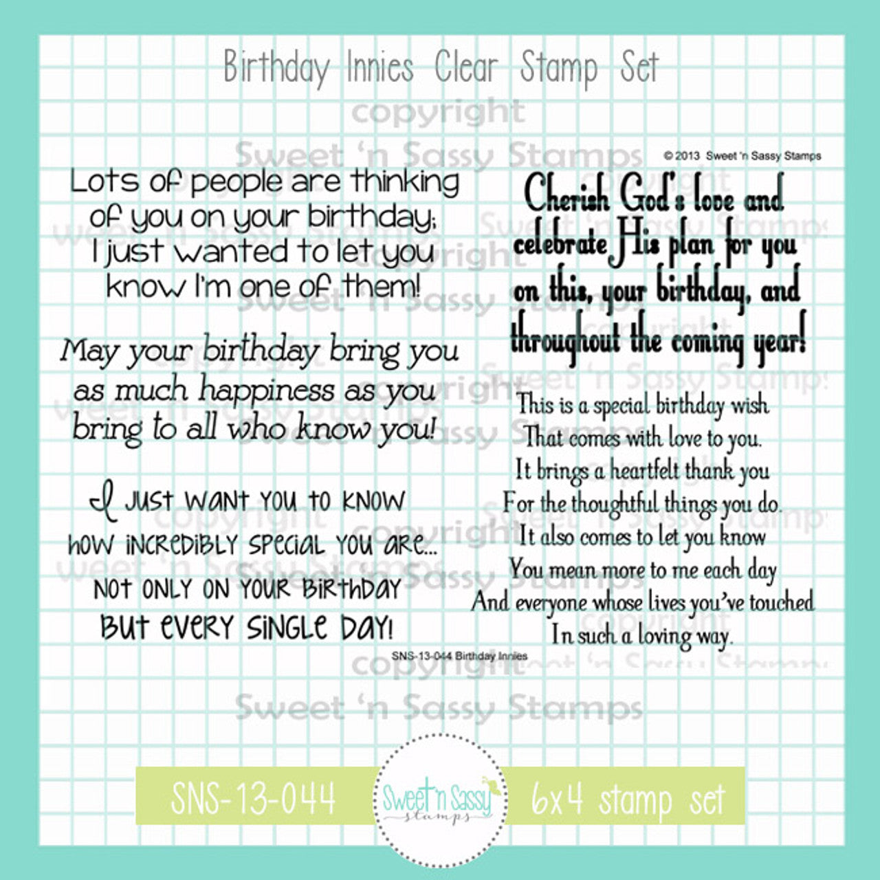 Birthday Innies Clear Stamp Set