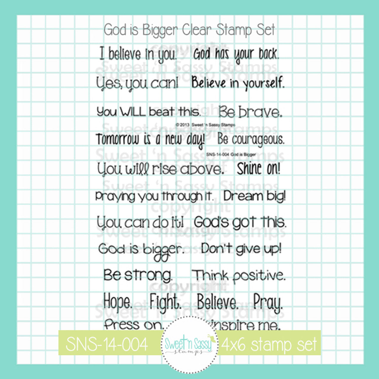 God is Bigger Clear Stamp Set