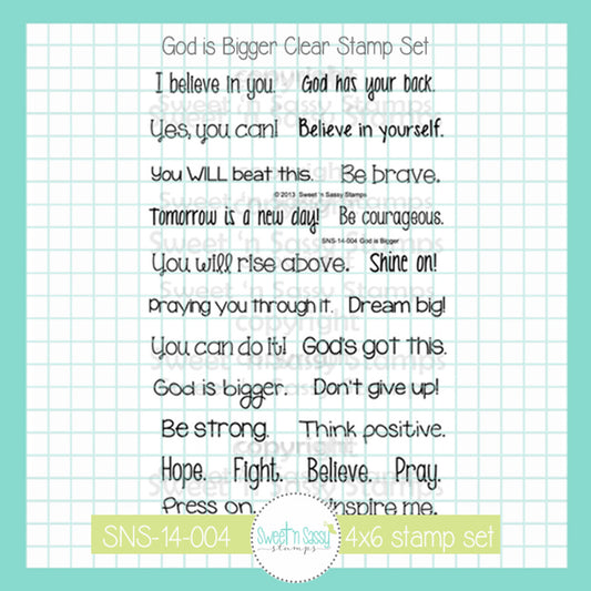 God is Bigger Clear Stamp Set