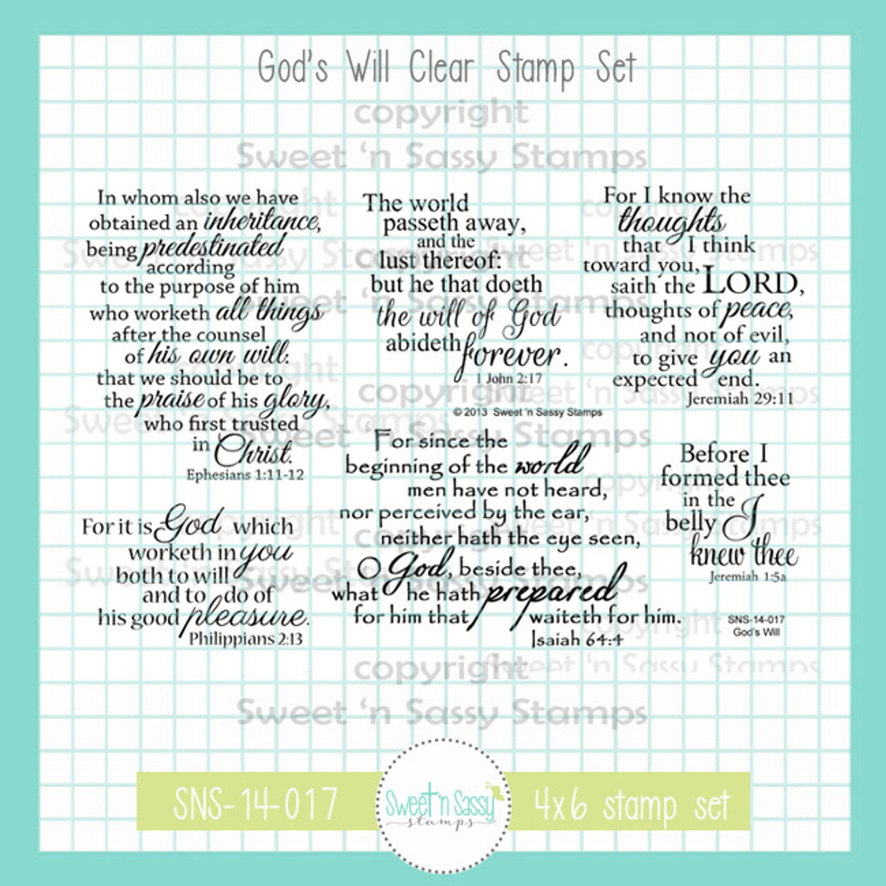 God's Will Clear Stamp Set