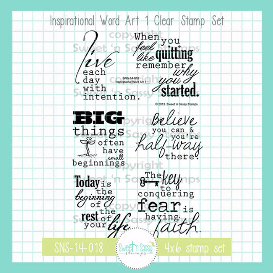 Inspirational Word Art 1 Clear Stamp Set