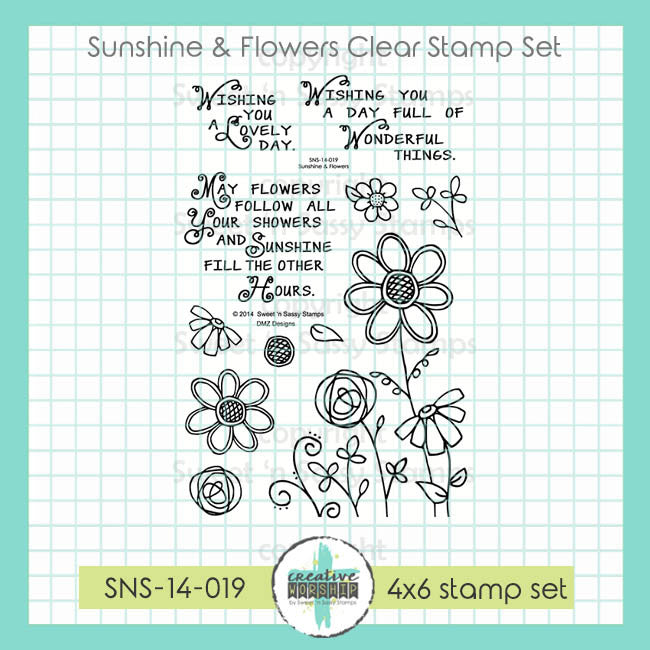 Sunshine & Flowers Clear Stamp Set