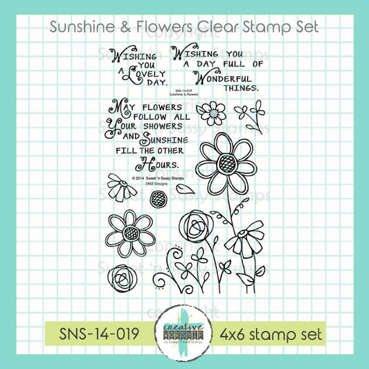 Sunshine & Flowers Clear Stamp Set