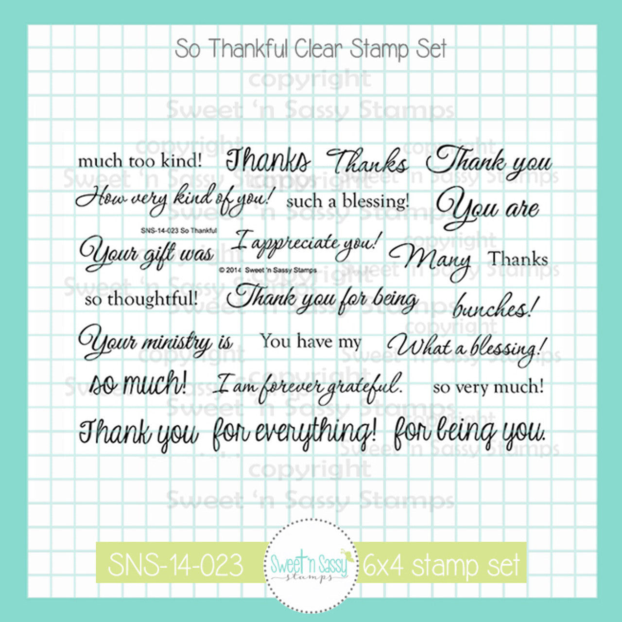 So Thankful Clear Stamp Set