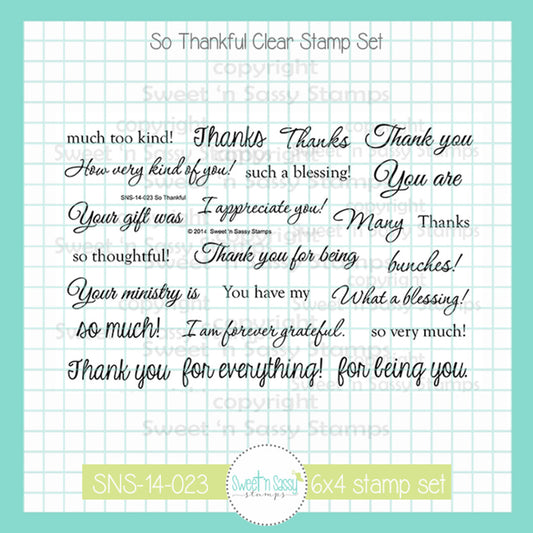 So Thankful Clear Stamp Set