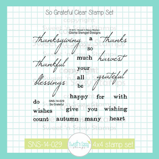 So Grateful Clear Stamp Set