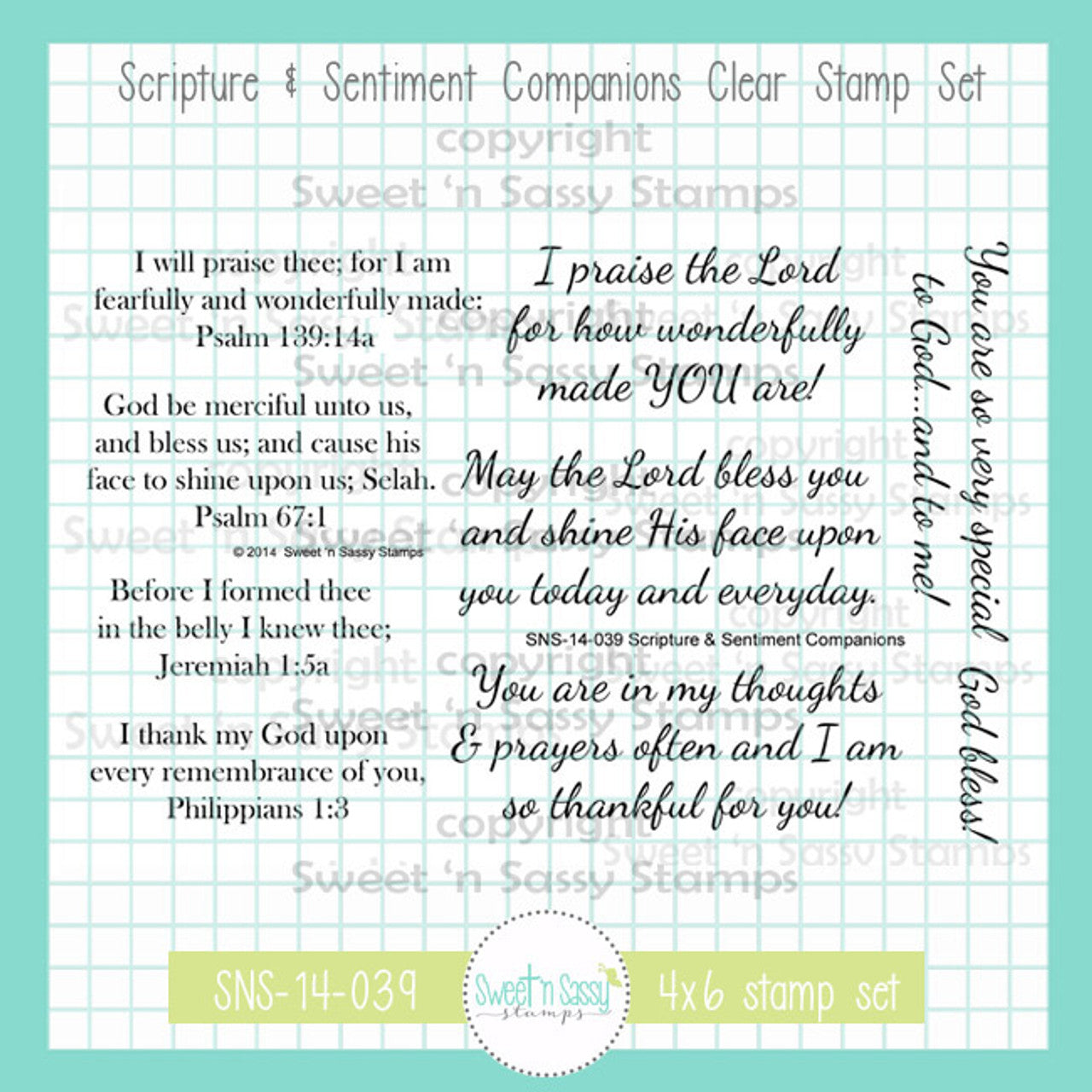 Scripture & Sentiment Companions Stamp Set