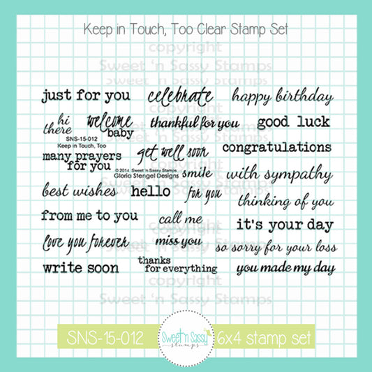 Keep in Touch, Too Clear Stamp Set