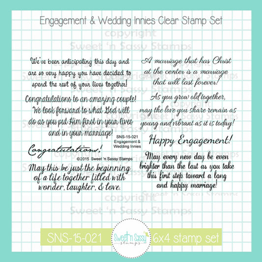 Engagement & Wedding Innies Clear Stamp Set