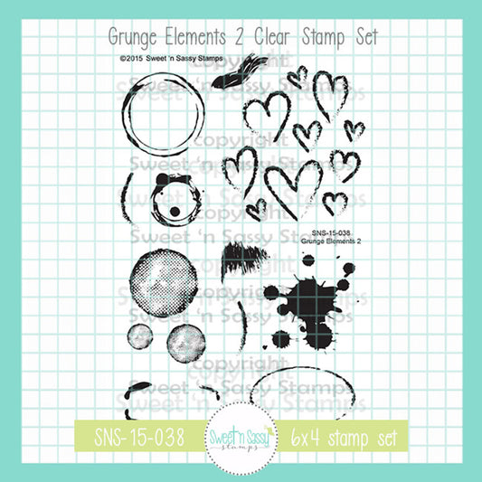 Grunge Elements 2 Clear Stamp Set