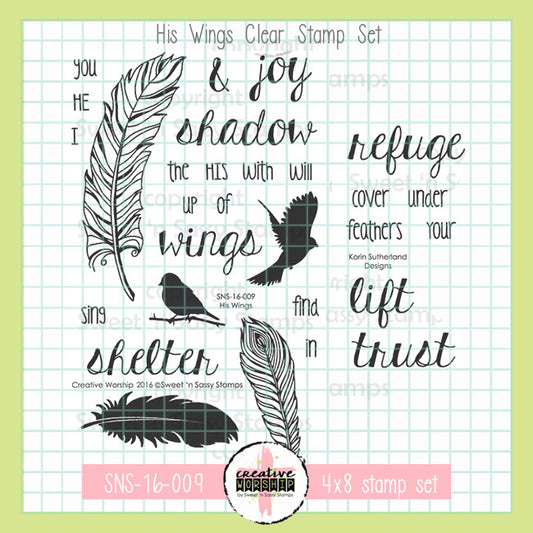 His Wings Clear Stamp Set