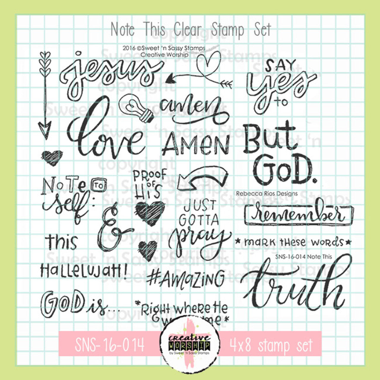 Note This Clear Stamp Set