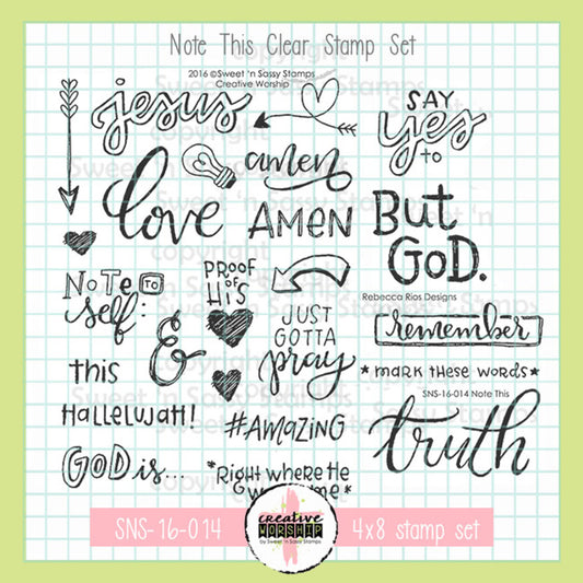 Note This Clear Stamp Set