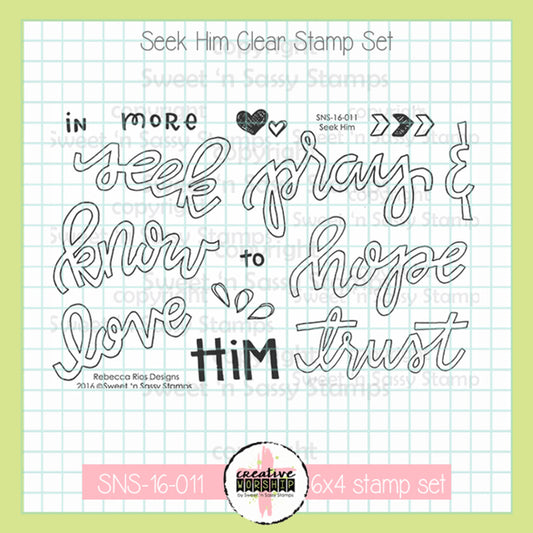 Seek Him Clear Stamp Set