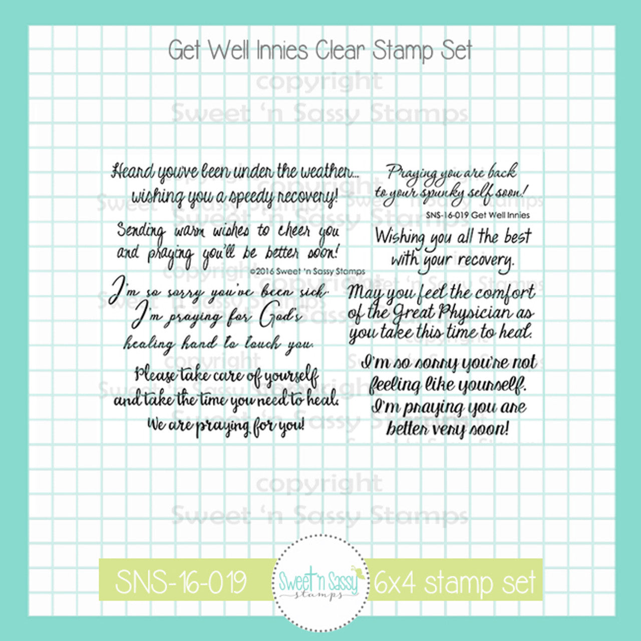 Get Well Innies Clear Stamp Set