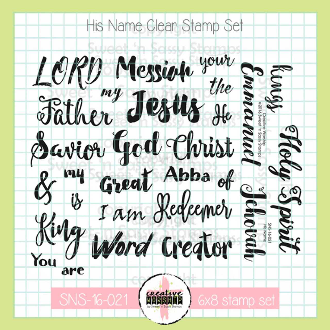 His Name Clear Stamp Set