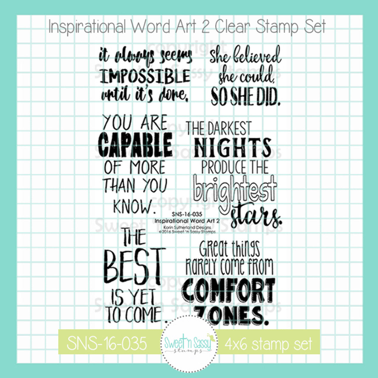 Inspirational Word Art 2 Clear Stamp Set