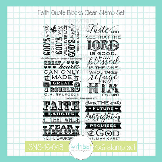 Faith Quote Blocks Stamp Set