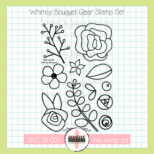 Whimsy Bouquet Clear Stamp Set