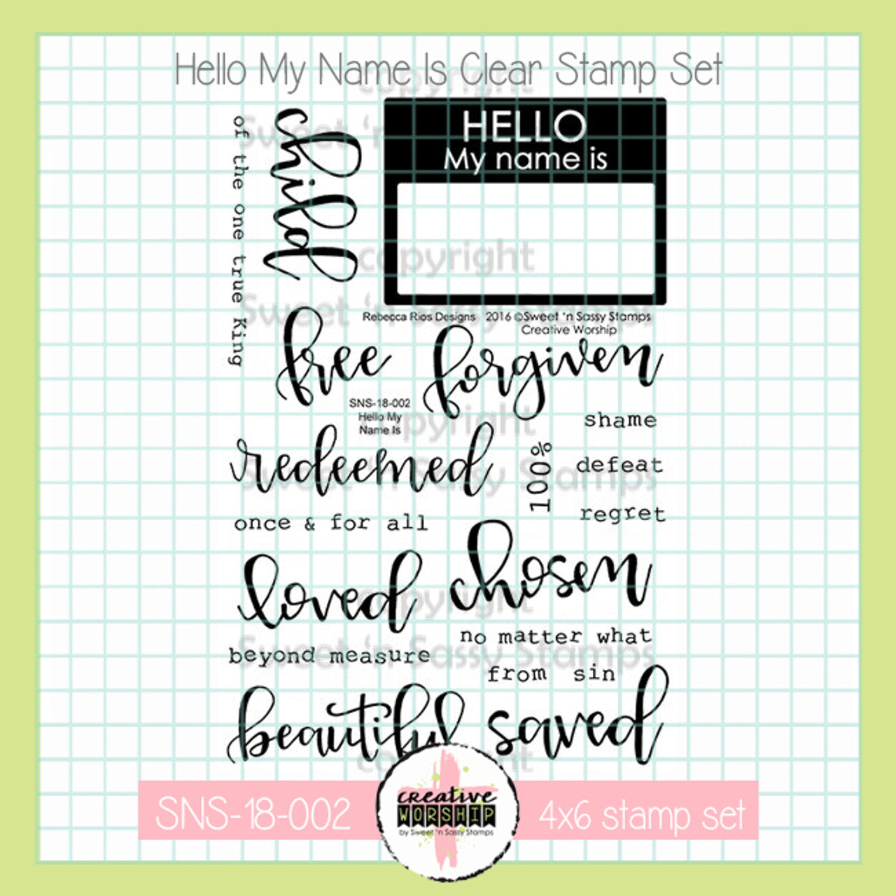 Hello My Name Is Clear Stamp Set