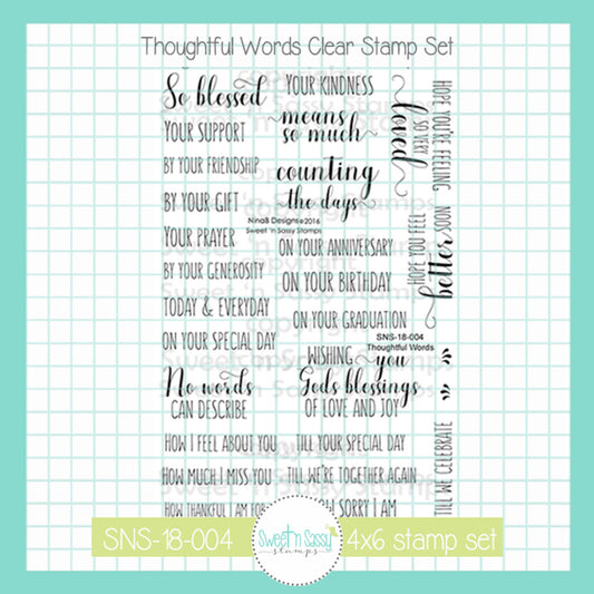 Thoughtful Words Clear Stamp Set