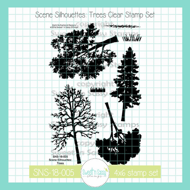 Scene Silhouettes: Trees Clear Stamp Set