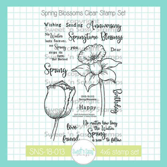 Spring Blossoms Clear Stamp Set