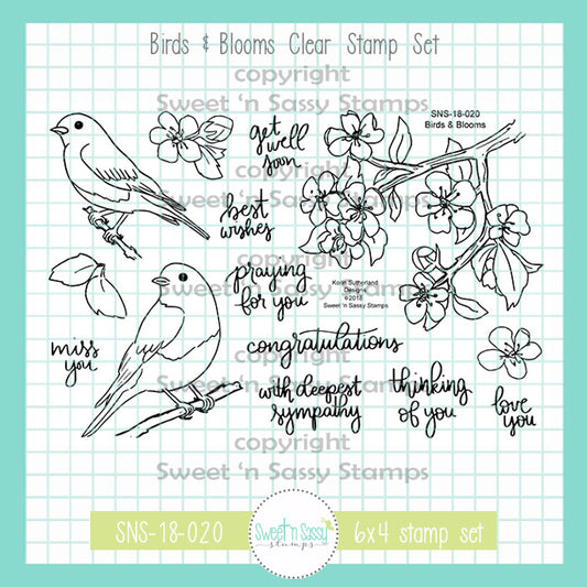 Birds & Blooms Clear Stamp Set