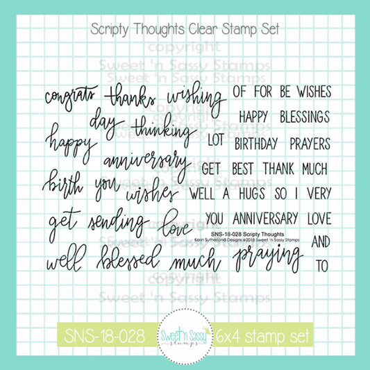 Scripty Thoughts Clear Stamp Set